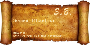 Sommer Blandina névjegykártya